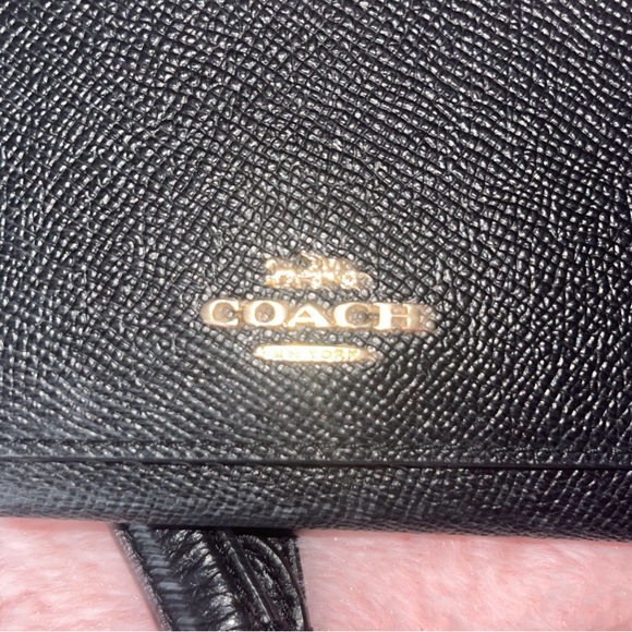 COACH CA200 Leather Tote Bag Black Andy Matching Purse & Wallet Set! - Picture 4 of 7